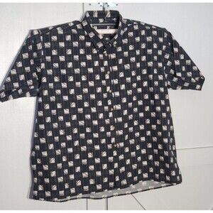 HARBOR BAY SHIRT COLOR BLACK SHORT SLEEVE COTTON SIZE 3XB